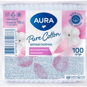 Палочки ватные Aura м/у 100шт