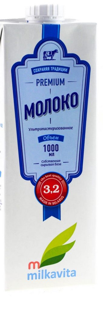 Молоко Милкавита ультрапаст т/п 3,2% 1л без змж