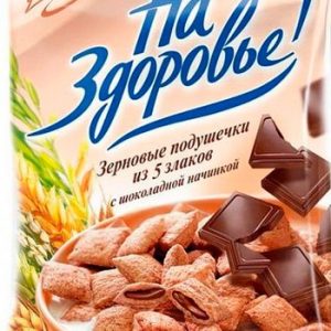 Подушечки На здоровье! зерновые с шоколадной начинкой м/у 100г