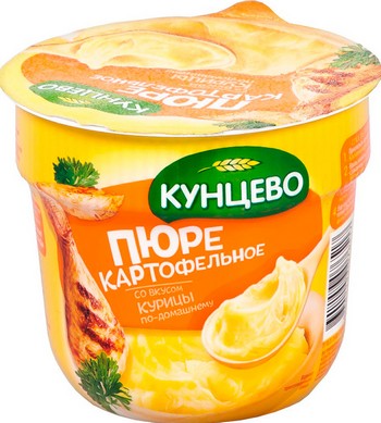 Пюре картофельное Кунцево по-домашнему с курицей стак 40г