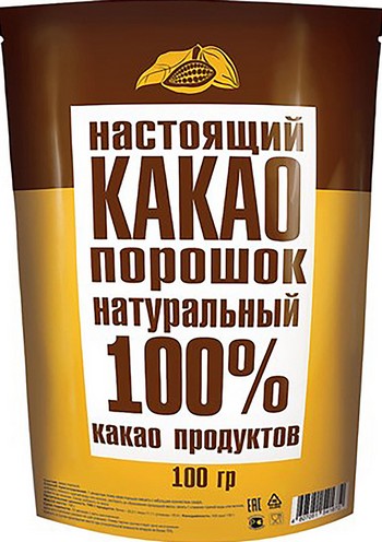 Какао-порошок Добрыня Русь натуральный 100г
