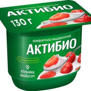 Биойогурт Данон АктиБио клубника 2,9% 130г без змж