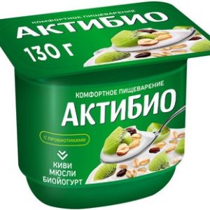 Биойогурт Данон АктиБио киви-мюсли 3% 130г без змж