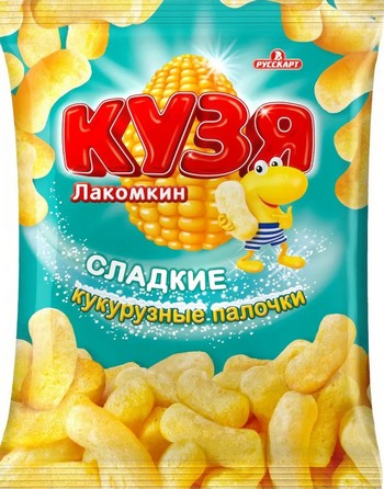 Кукурузные палочки Кузя Лакомкин сладкие 140г