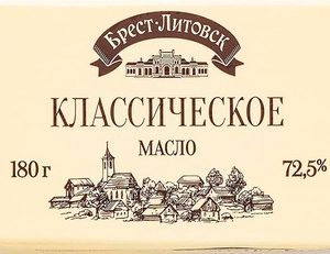 Масло Брест-Литовск сливочное несоленое 72,5% 180г без змж
