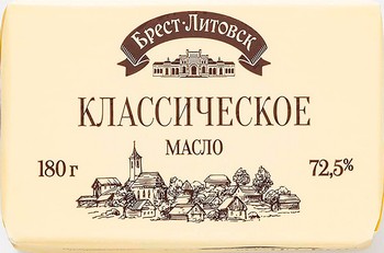 Масло Брест-Литовск сливочное несоленое 72,5% 180г без змж