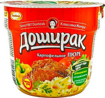 Пюре картофельное Доширак со вкусом мяса гов стак 40г