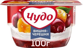 Десерт творожный Чудо вишня-черешня 4% стак 100г без змж