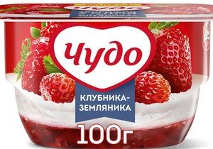 Десерт творожный Чудо клубника-земляника 4% стак 100г без змж