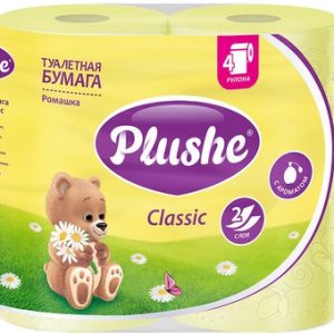 Бумага туалетная Plushe Classic ромашка 2-хсл 4шт