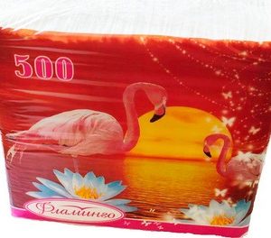 Салфетки Фламинго цветные 1слн 23,3х23,5 500шт