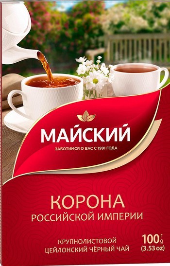 Чай Майский Корона Российской Империи черн крупнолист 100г