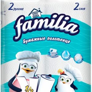 Полотенца бумажные Familia Plus 2-хсл 2шт