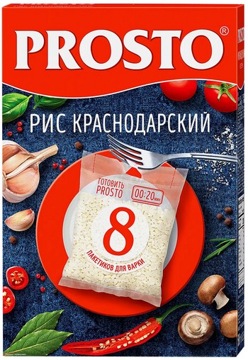 Крупа Prosto рис Краснодарский к/у 8*62,5г