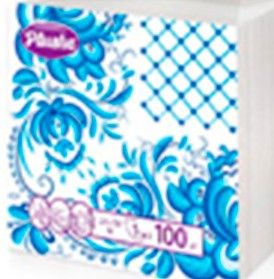 Салфетки Plushe Decor с рис 24х24см 100шт в асс