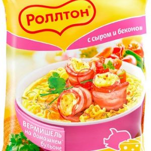 Вермишель Роллтон сыр-бекон м/у 60г