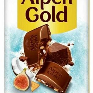 Шоколад Alpen Gold молочный инжир,кокос,крекер 80г