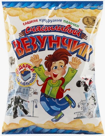 Кукурузные палочки Матяш Счастливый везунчик сладкие подарки д/мальч м/у 60г