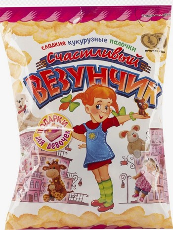 Кукурузные палочки Матяш Счастливый везунчик сладкие подарки д/девоч м/у 60г
