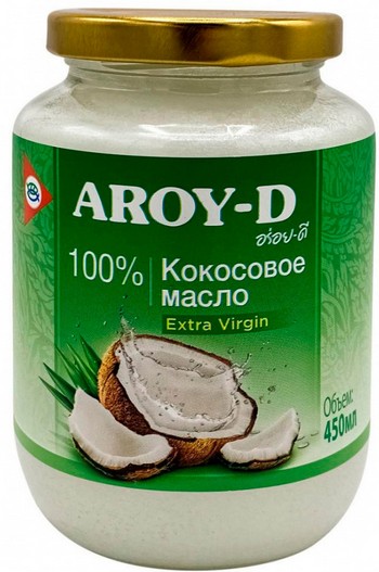 Масло Aroy-D кокосовое Extra virgin ст/б 450мл