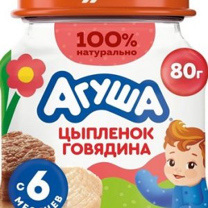 Пюре Агуша цыпленок и говядина ст/б 80г