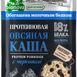 Каша Bionova протеиновая овсяная с черникой б/сахара м/у 40г