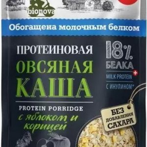 Каша Bionova протеиновая овсяная с яблоком и корицей б/сахара м/у 40г