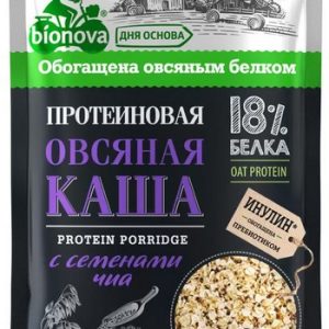 Каша Bionova протеиновая овсяная с семенами чиа б/сахара м/у 40г