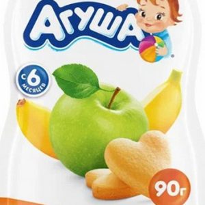 Пюре Агуша яблоко-банан-печенье д/п 90г
