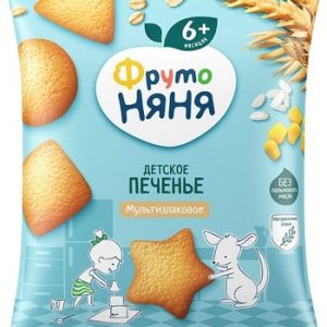 Печенье ФрутоНяня мультизлаковое 6+ м/у 50г