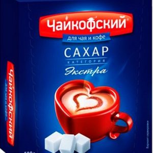Сахар Чайкофский кусковой белый экстра к/у 500г