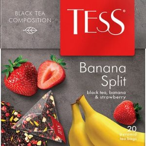 Чай Tess Banana Split черн с аром клубники и банана ф/п пирам 20*1,8г
