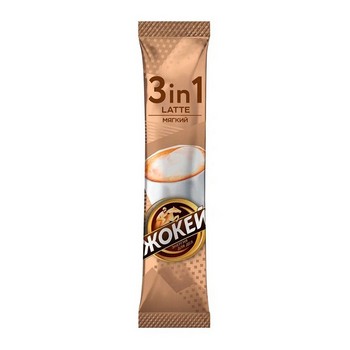 Коф нап Жокей Latte мягкий 3в1 раств стик 12г