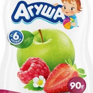 Пюре Агуша яблоко-клубника-малина д/п 90г