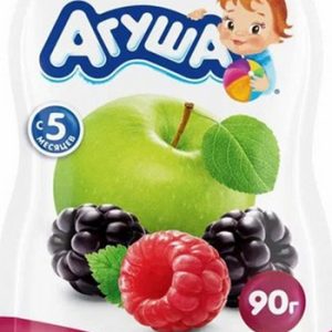Пюре Агуша яблоко-ежевика-малина д/п 90г