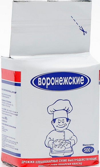 Дрожжи Воронежские хлебопекарные сухие быстродействующие м/у 500г