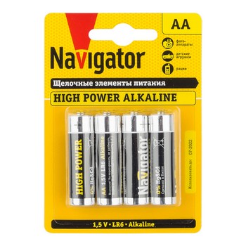 Батарейка Navigator щелочная NBT-NE-LR6-BP4 блист 4шт