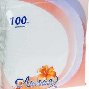 Салфетки Лилия белые 24х24см 100шт