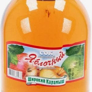 Сок Широкий Карамыш яблочный осветленный ст/б 3л