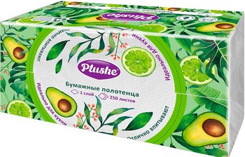 Полотенца бумажные Plushe Home V-сложение 1сл 250л