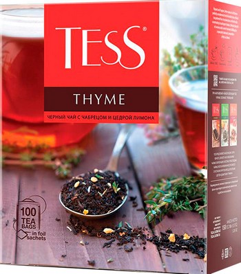 Чай Tess Thyme черн чабрец/лимон пакет 100*1,5г