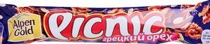Батончик Alpen Gold Picnic грецк.орех/арахис/карамель 52г