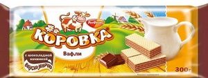 Вафли РотФронт Коровка шоколадная начинка 300г