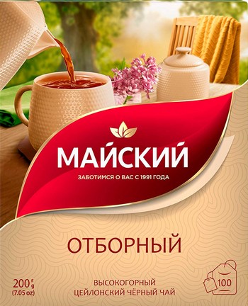 Чай Майский Отборный черн.цейлон 100*2г