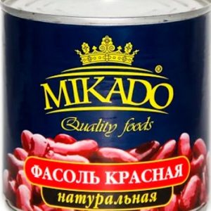 Фасоль Mikado красная натуральная ж/б 400/425 мл