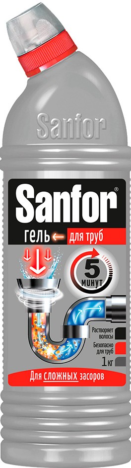 Гель Sanfor д/труб д/сложных засоров1000мл