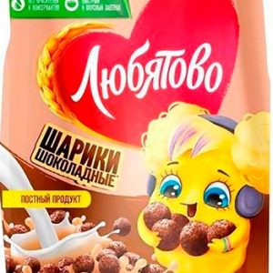 Сухой завтрак Любятово шарики шоколадные д/п 200г