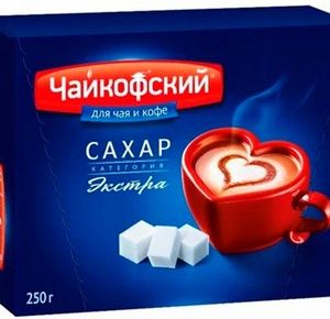 Сахар Чайкофский кусковой белый 250г
