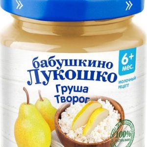 Пюре Бабушкино лукошко груша-творог 6+ ст/б 100г