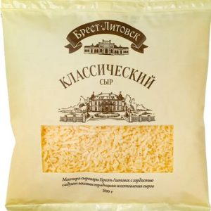 Сыр Брест-Литовск Классический 45% тертый 200г без змж